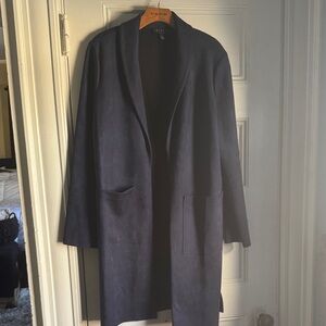 Laundry by Shelli Segal Los Angeles Navy Longline Open Coat Duster